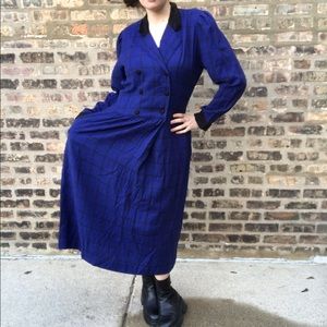 Vintage 80's Professional Plaid Teacher Dress